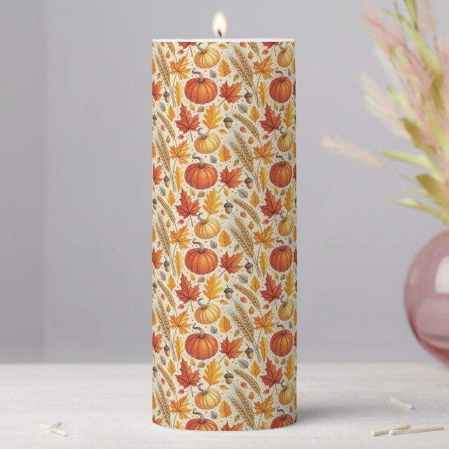 Autumn / Fall Pillar Candle (In Situ)