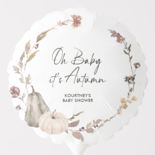 Autumn Fall Pumpkin Baby Shower Balloon