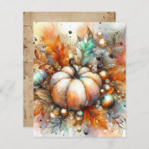 Autumn Fall Pumpkin Harvest Scrapbook Paper