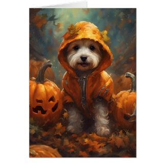 Autumn Fall Pumpkin Puppy Cards