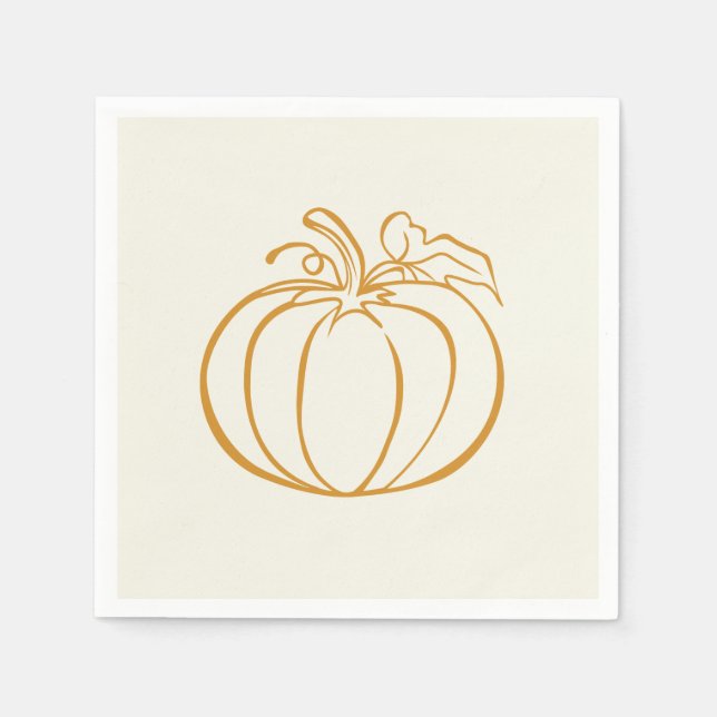 Autumn Fall Pumpkin Thanksgiving design  Napkins (Front)