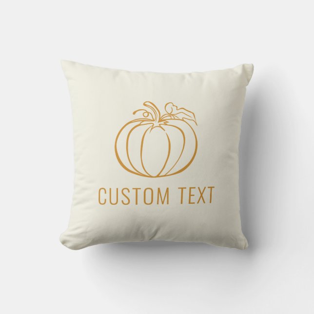Autumn Fall Pumpkin Thanksgiving design Throw Pillow (Front)