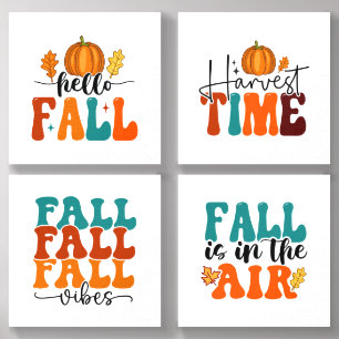 Autumn Fall Pumpkin Wall Decor Poster Foam Core Photo Tile