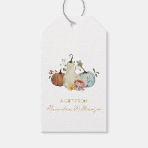 Autumn Fall Pumpkins Personalized Name A Gift From Tags