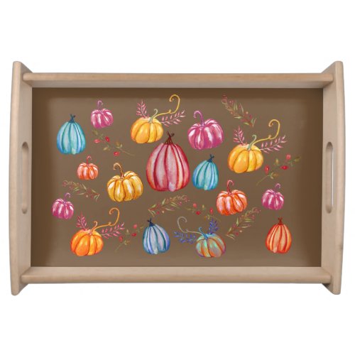 Autumn Fall Pumpkins Serving Tray