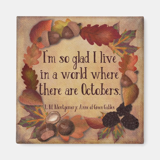 Autumn / Fall quote magnet (Front)