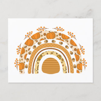 Autumn/Fall Rainbow Postcard