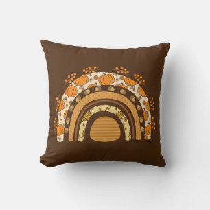 Autumn/Fall Rainbow Throw Pillow