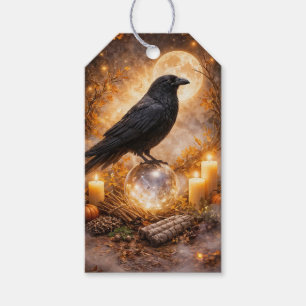 Autumn Fall Raven with Candles Gift Tags