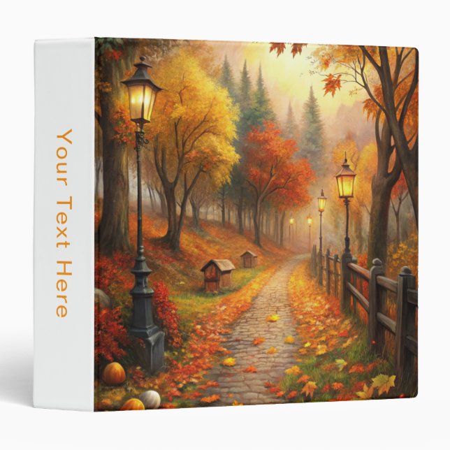 Autumn Fall Scene 3 Ring Binder (Front/Spine)