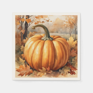 Autumn Fall Season Pumpkin Theme Napkins