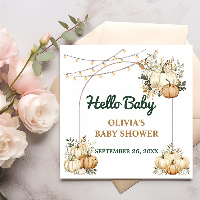 Autumn Fall Thanksgiving Party Baby Shower Napkins (Creator Uploaded)