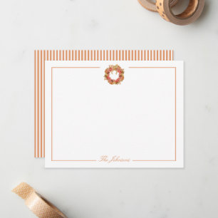 Autumn Fall Thanksgiving Personalized Stationery Note Card