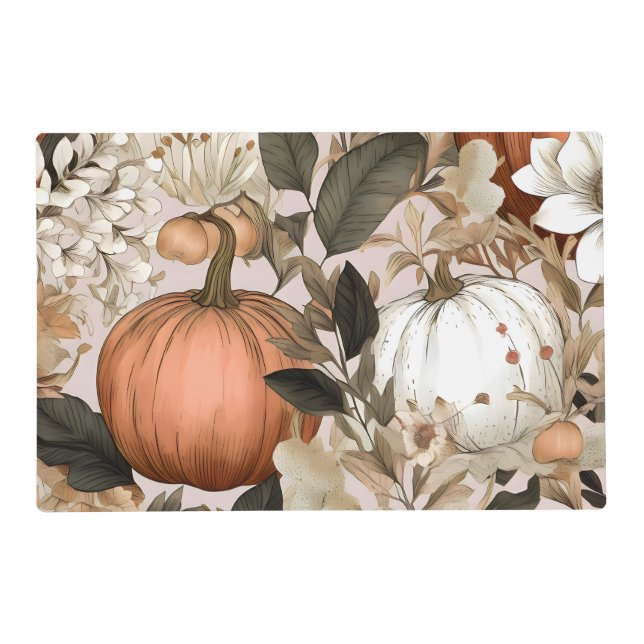 Autumn / Fall Thanksgiving pumpkins Placemat (Front)