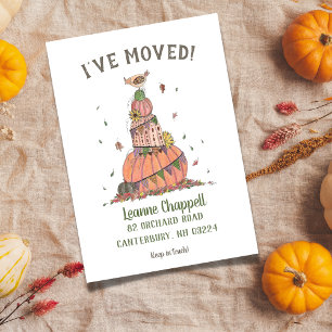 Autumn Fall-themed Moving New Address Announcement