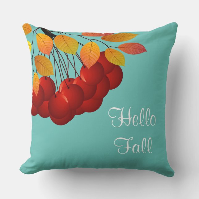 Autumn Fall Throw Pillow (Front)