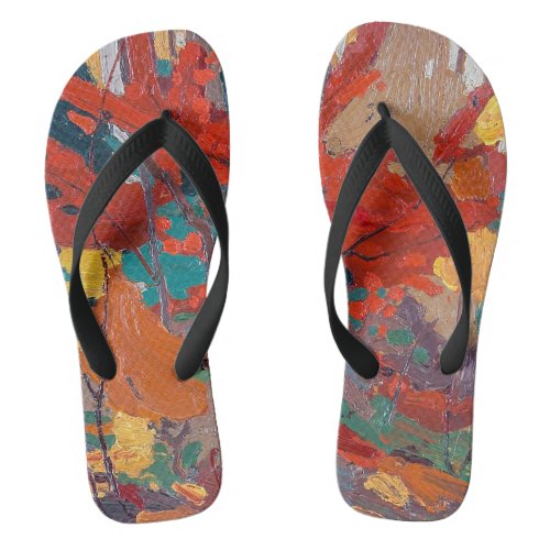 Autumn Fall  Tom Thomson  Photo Print Flip Flops