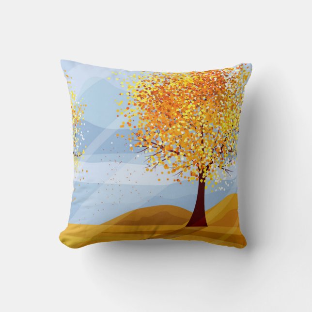 Autumn Fall Trees Pillow (Front)