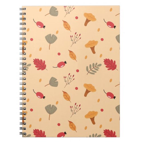 Autumn Fall vibes Pattern Notebook