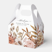 Autumn Fall Watercolor Elegant Wedding Thank You F Favor Boxes (Back Side)