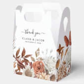 Autumn Fall Watercolor Elegant Wedding Thank You F Favor Boxes (Opened)