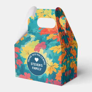 Autumn fall watercolor floral baby shower,birthday favor boxes