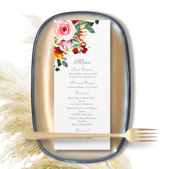 Autumn Fall Watercolor Floral Sage Rust Gold  Program (Creator Uploaded)