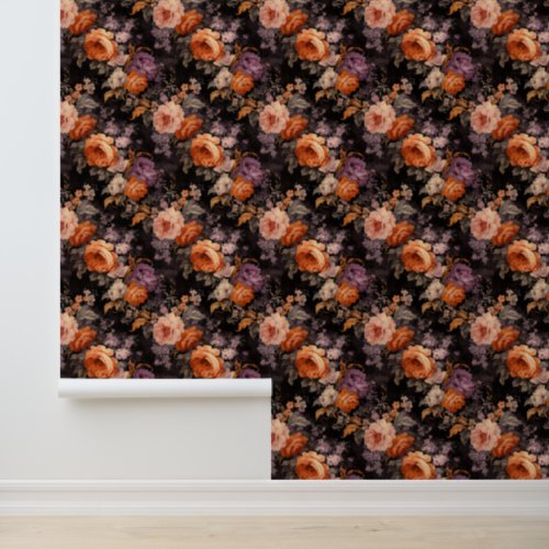 Autumn Fall Watercolor Floral Wallpaper