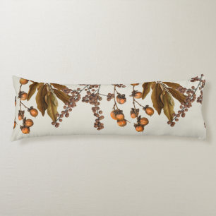 Autumn Fall Watercolor Foliage Leaves Body Pillow