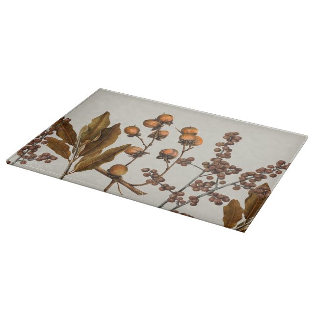Autumn Fall Watercolor Foliage Leaves  Cutting Board (Corner)