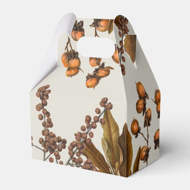 Autumn Fall Watercolor Foliage Leaves  Favor Boxes (Front Side)