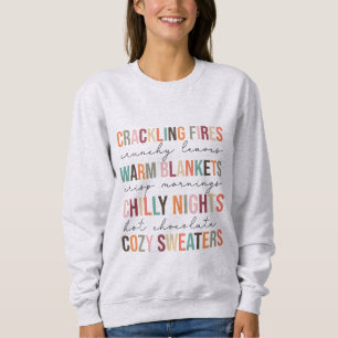Autumn Fall Winter Favorite Quotes Typography Sweatshirt
