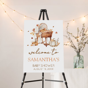 Autumn Falling in Love Baby Shower Welcome Sign