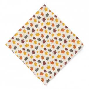 Autumn Falling Leaves Bandana