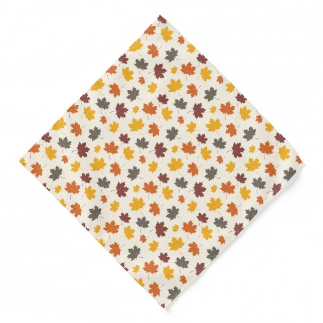 Autumn Falling Leaves Bandana (Front)