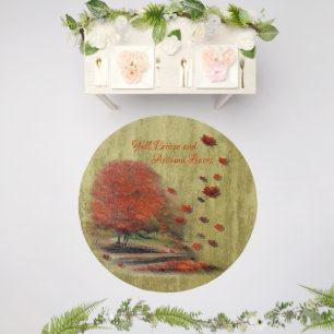Autumn Falling Leaves Landscape Outdoor Rug