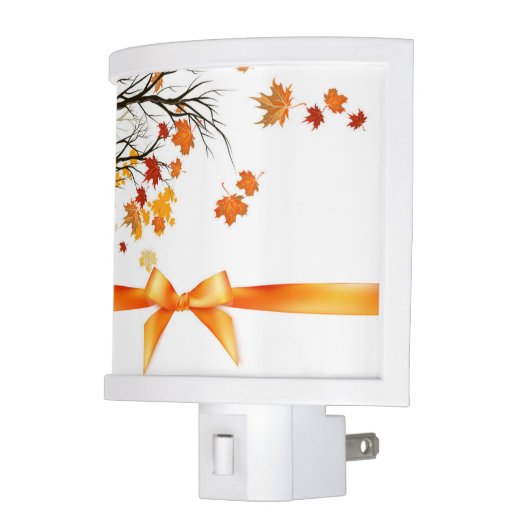 Autumn Falling Leaves Night Light (Left)