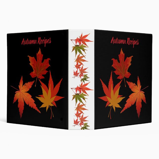 Autumn Family Album Maple Leaves Book Binder (Background)