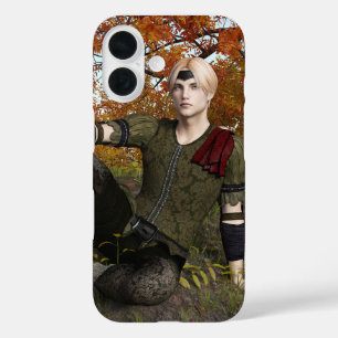 Autumn Fantasy Prince Forest Portrait iPhone 16 Case