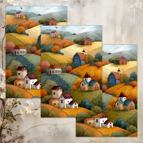 AUTUMN FARM LIFE DECOUPAGE TISSUE PAPER