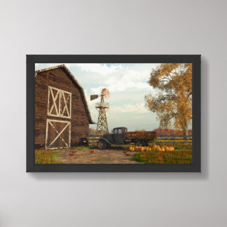 Autumn Farm Scene Art Print