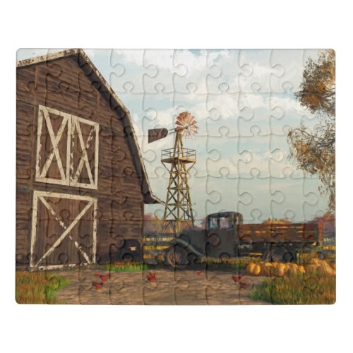 Autumn Farm Scene Puzzle