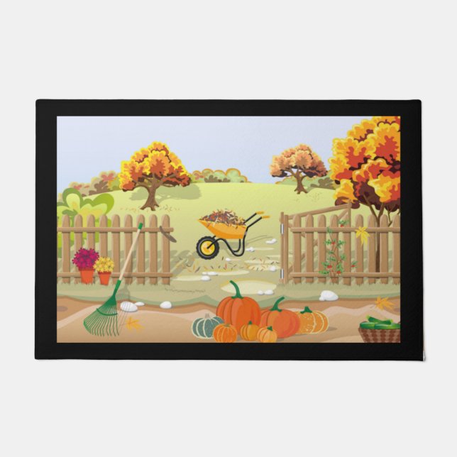 Autumn Farmhouse Autumn Door Mat (Front)