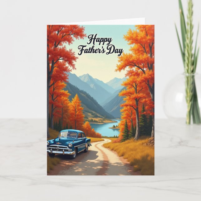 Autumn Fathers Day Drive Card (Front)