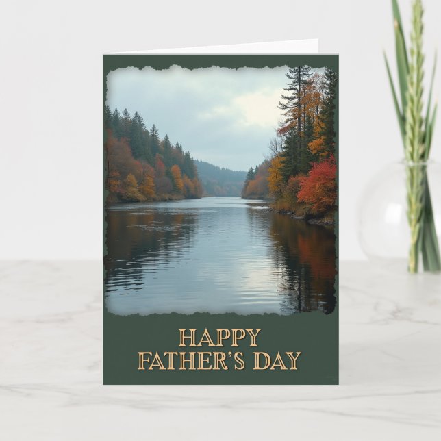 Autumn Fathers Day River Card (Front)