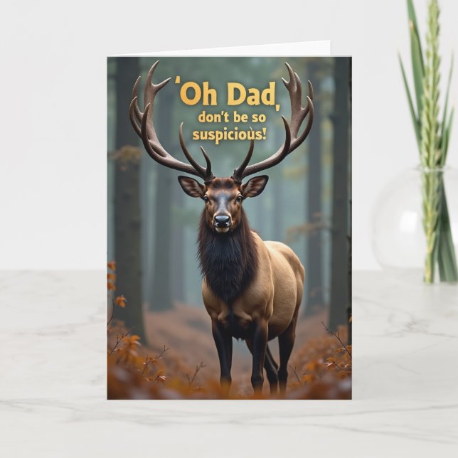 Autumn Fathers Day Stag Card (Front)