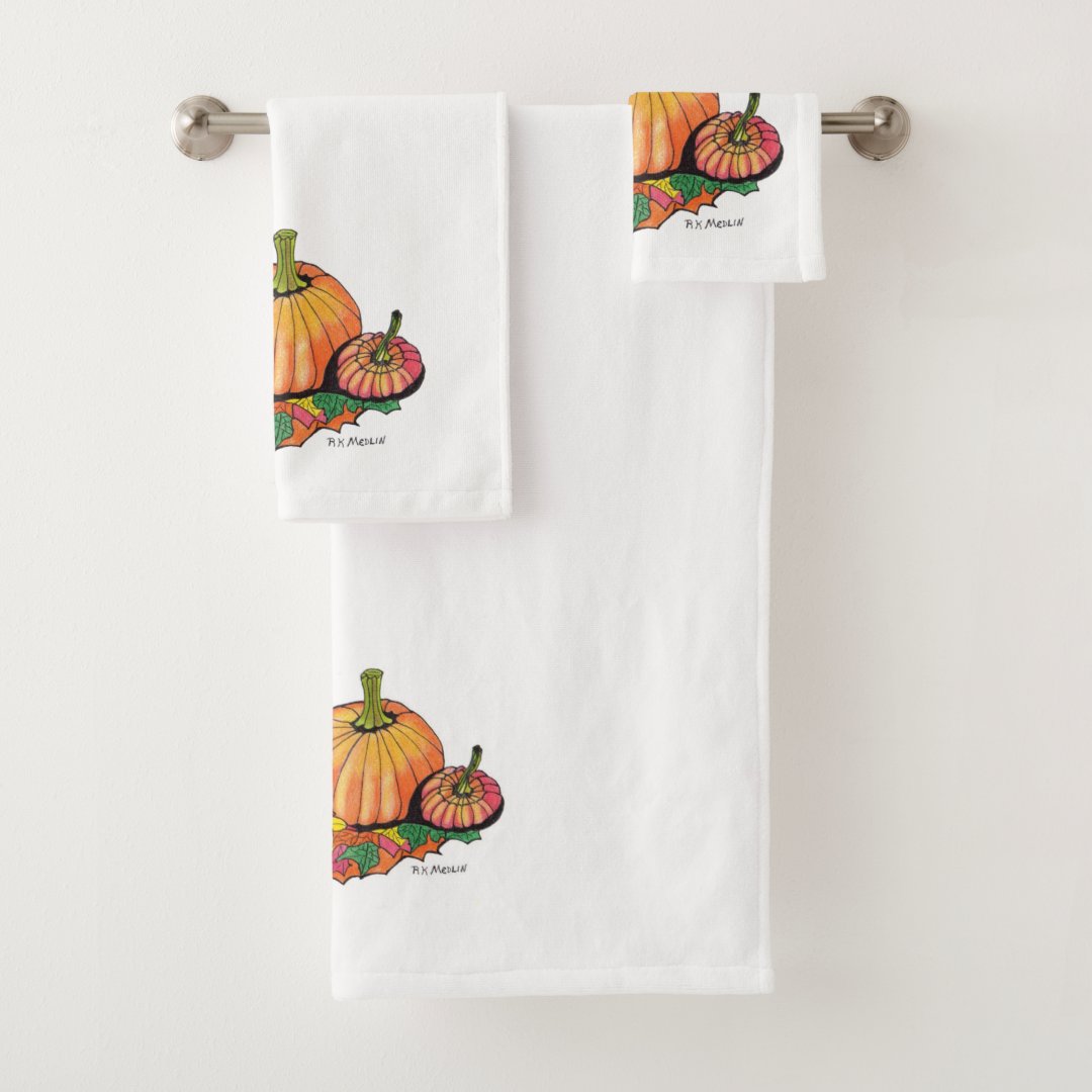 Autumn Favorite Bath Towel Set | Zazzle