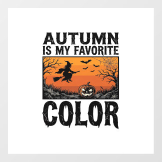 Autumn Favorite Color Halloween Pumpkin Vector Des Floor Decals