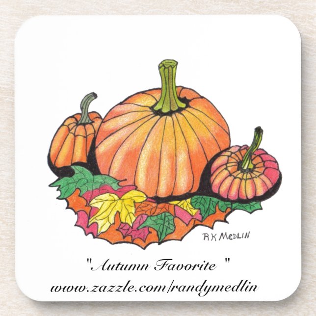 " Autumn Favorite "...Cork Coaster (Front)