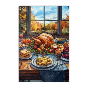 Autumn Feast: A Thanksgiving Celebration Acrylic Print